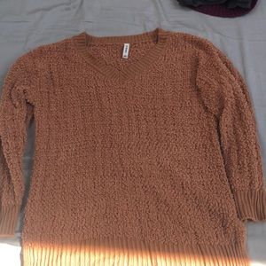 V neck nappy sweater